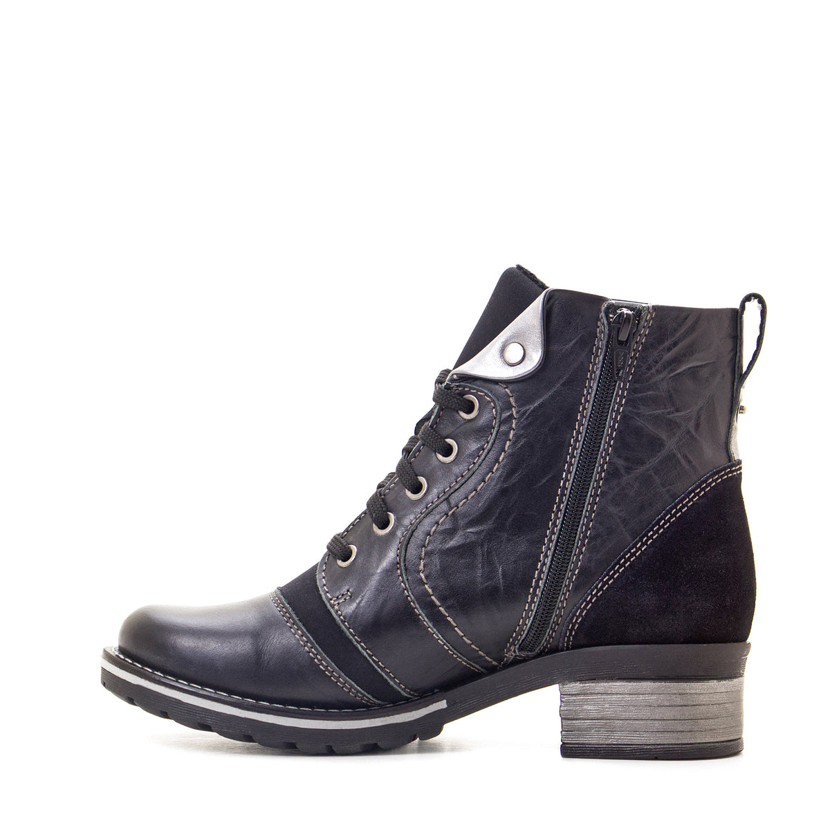 Karissa Scrunched Leather & Neoprene Boot