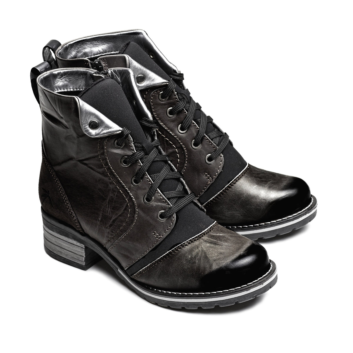 Karissa Scrunched Leather & Neoprene Boot