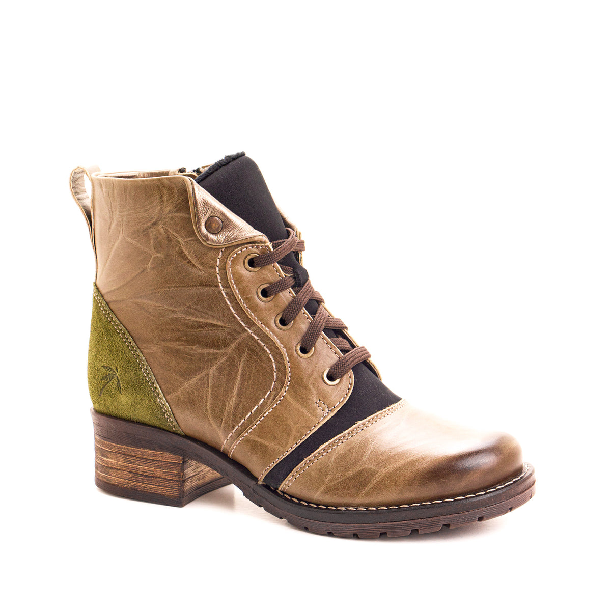 Karissa Scrunched Leather & Neoprene Boot