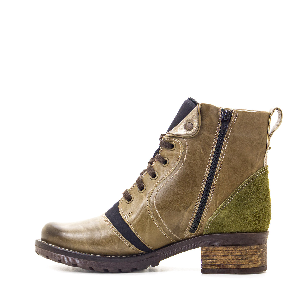 Karissa Scrunched Leather & Neoprene Boot