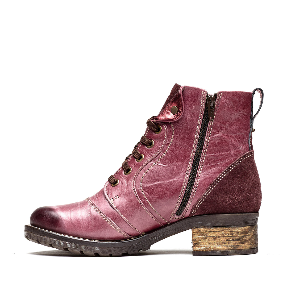 Karissa Scrunched Leather & Suede Boot