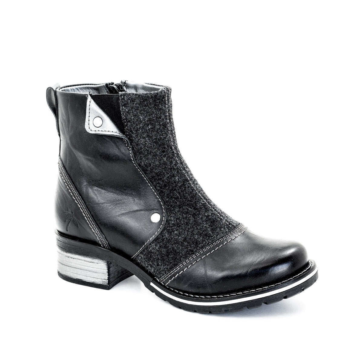 Kassia Leather & Burel Wool Boot