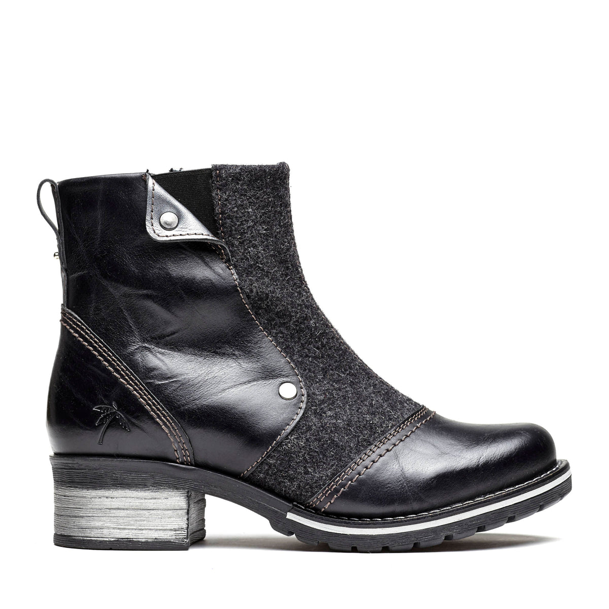 Kassia Leather & Burel Wool Boot