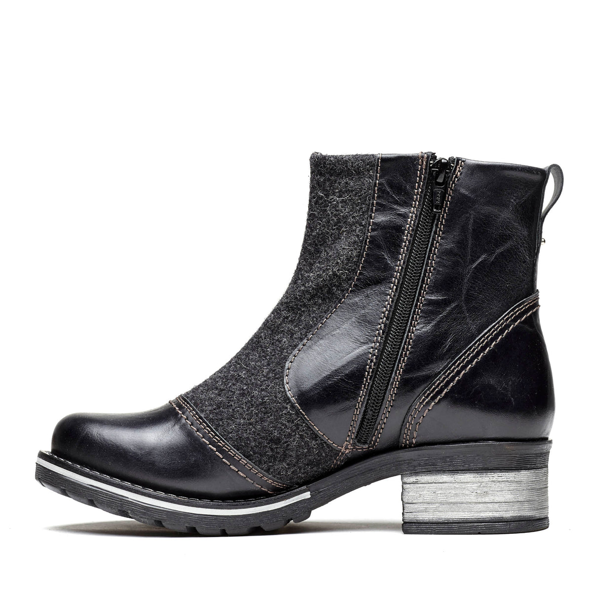 Kassia Leather & Burel Wool Boot