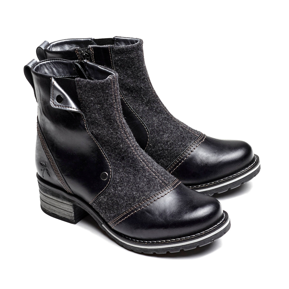Kassia Leather & Burel Wool Boot