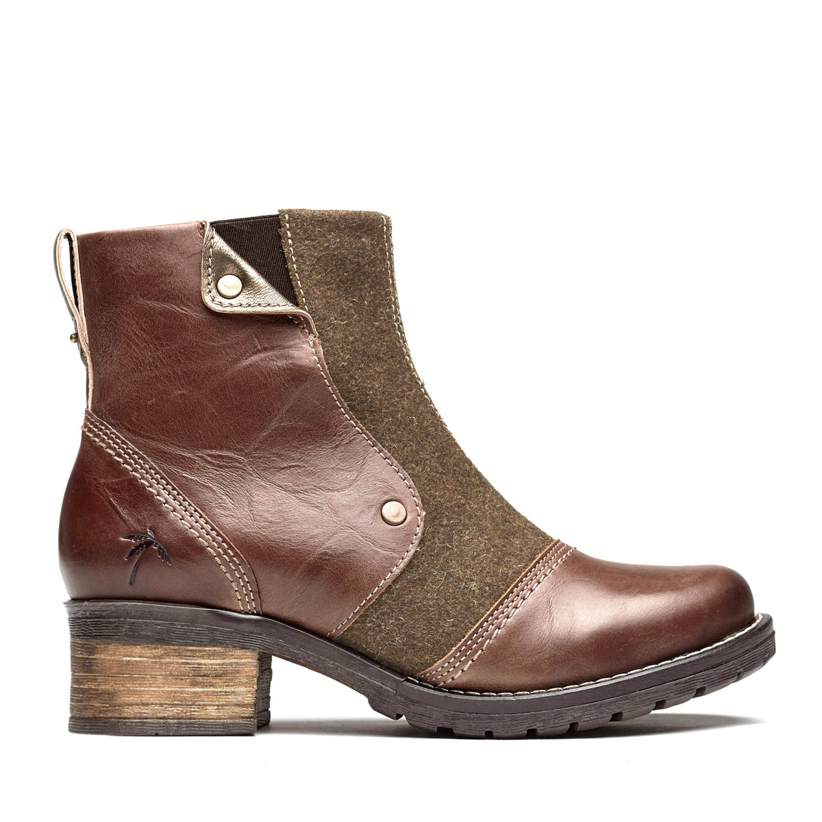 Kassia Leather & Burel Wool Boot