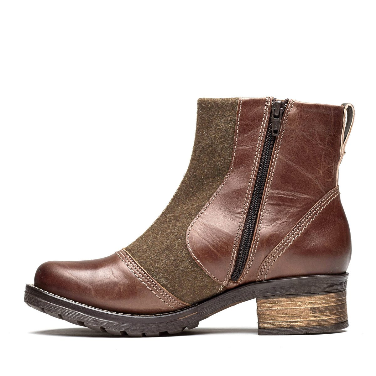Kassia Leather & Burel Wool Boot