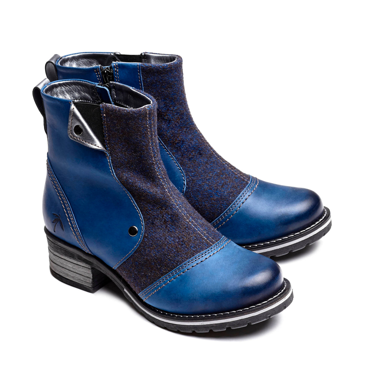 Kassia Leather & Burel Wool Boot