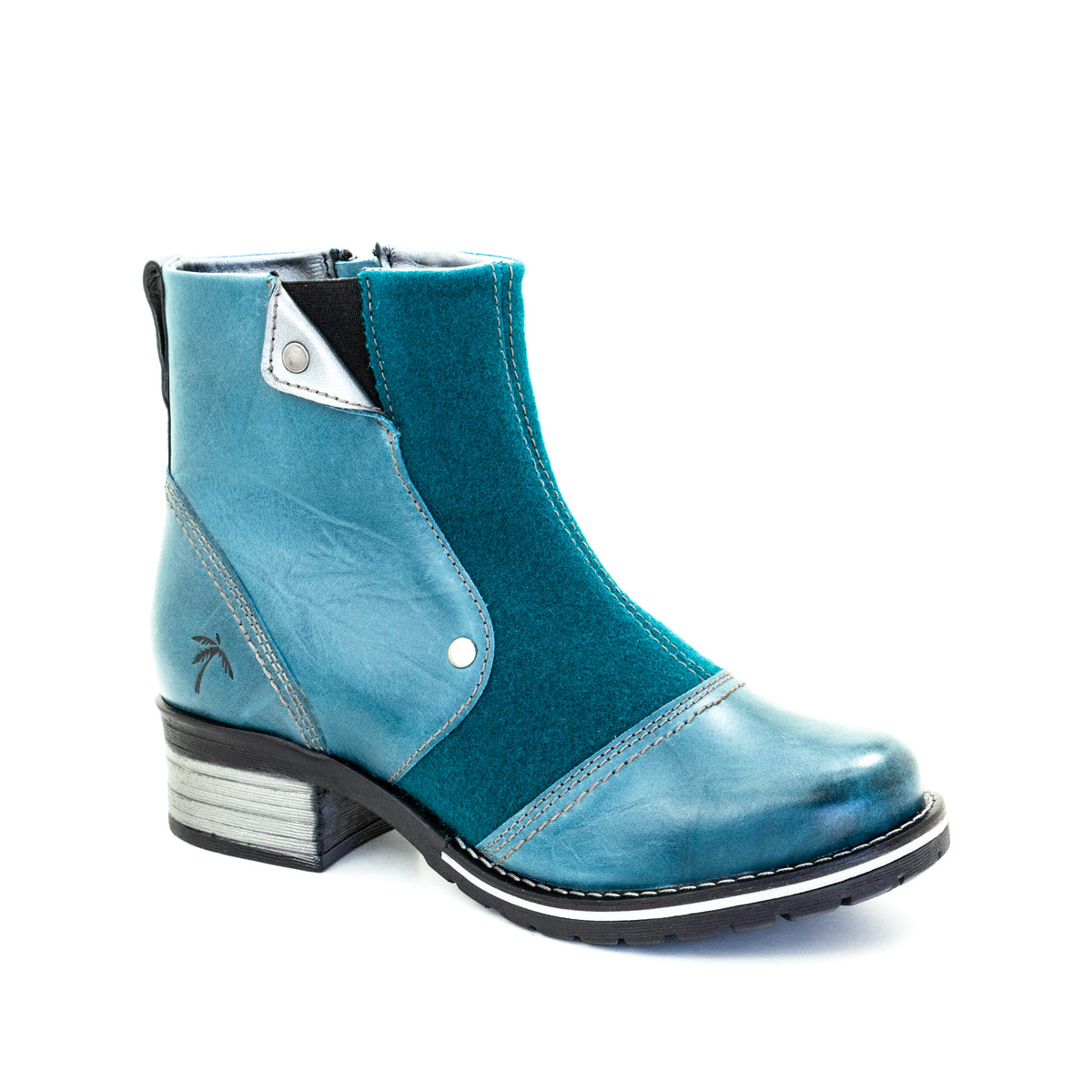 Kassia Leather & Burel Wool Boot