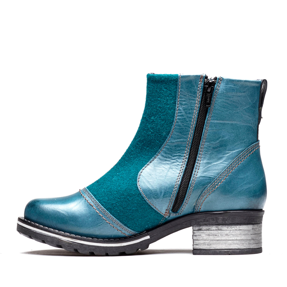 Kassia Leather & Burel Wool Boot