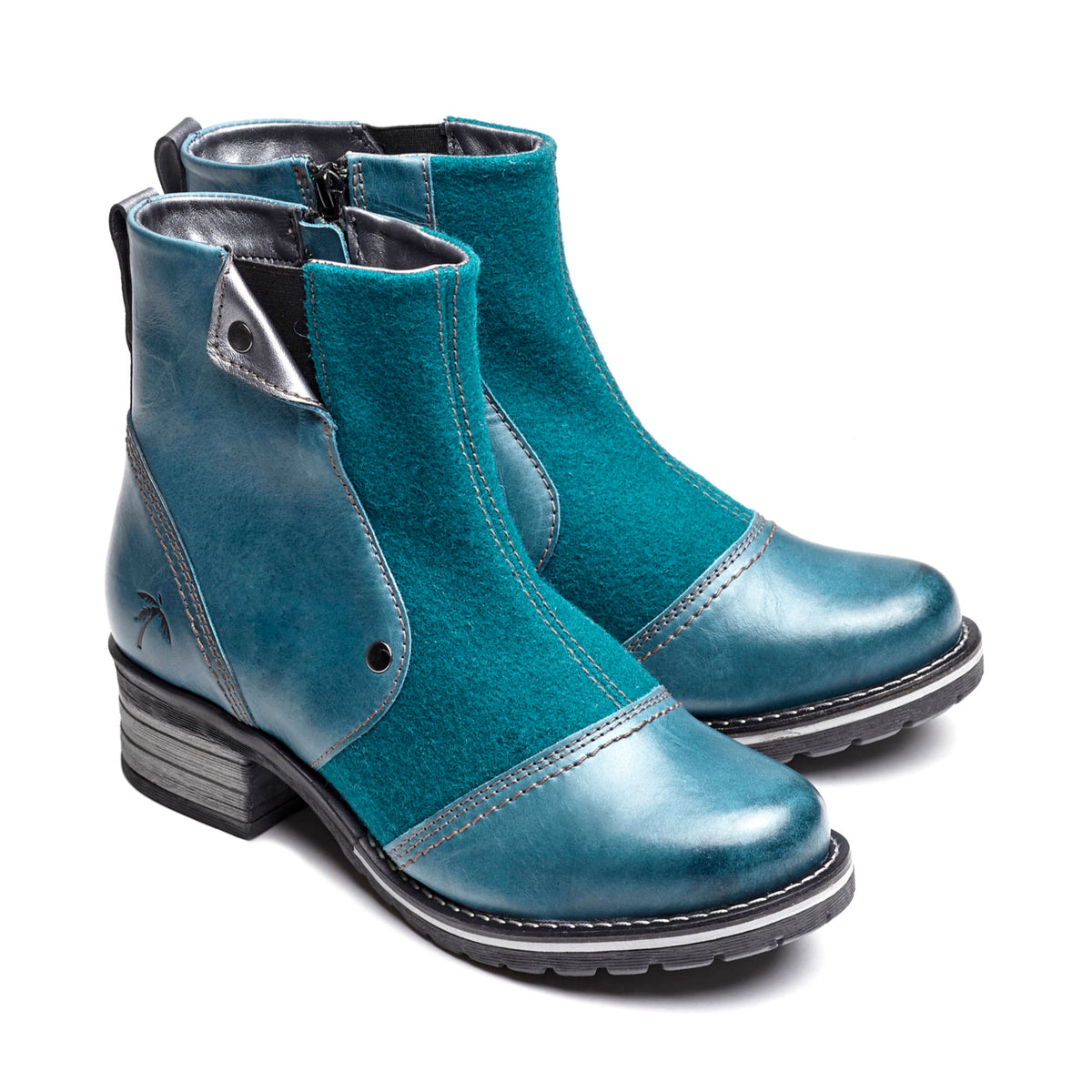 Kassia Leather & Burel Wool Boot