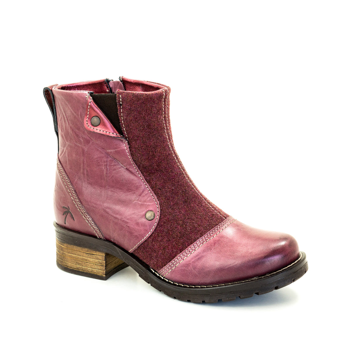 Kassia Leather & Burel Wool Boot