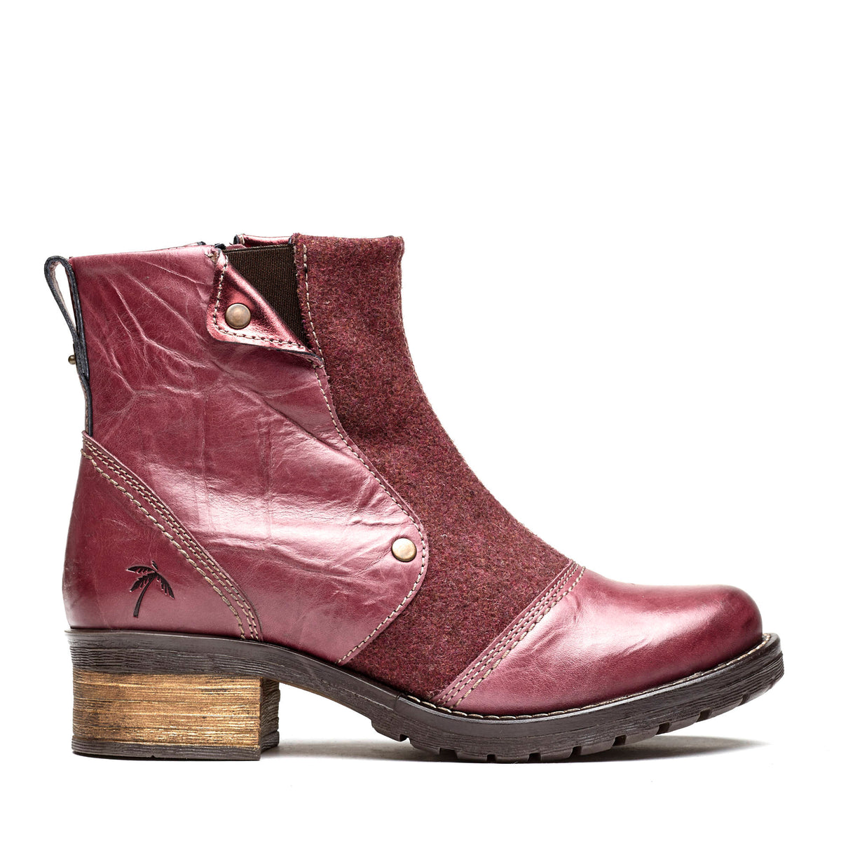 Kassia Leather & Burel Wool Boot