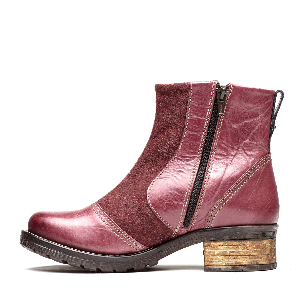 Kassia Leather & Burel Wool Boot
