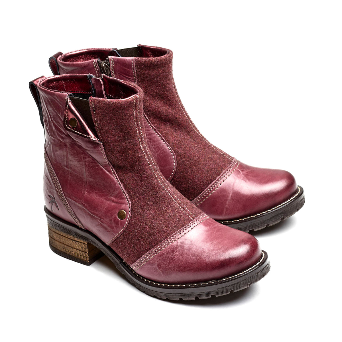 Kassia Leather & Burel Wool Boot