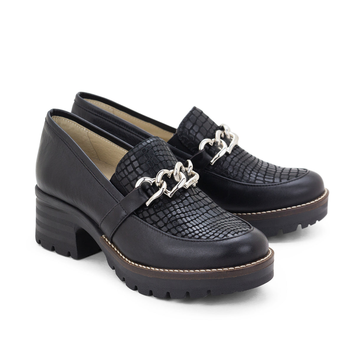 Kella Leather Platform Loafers
