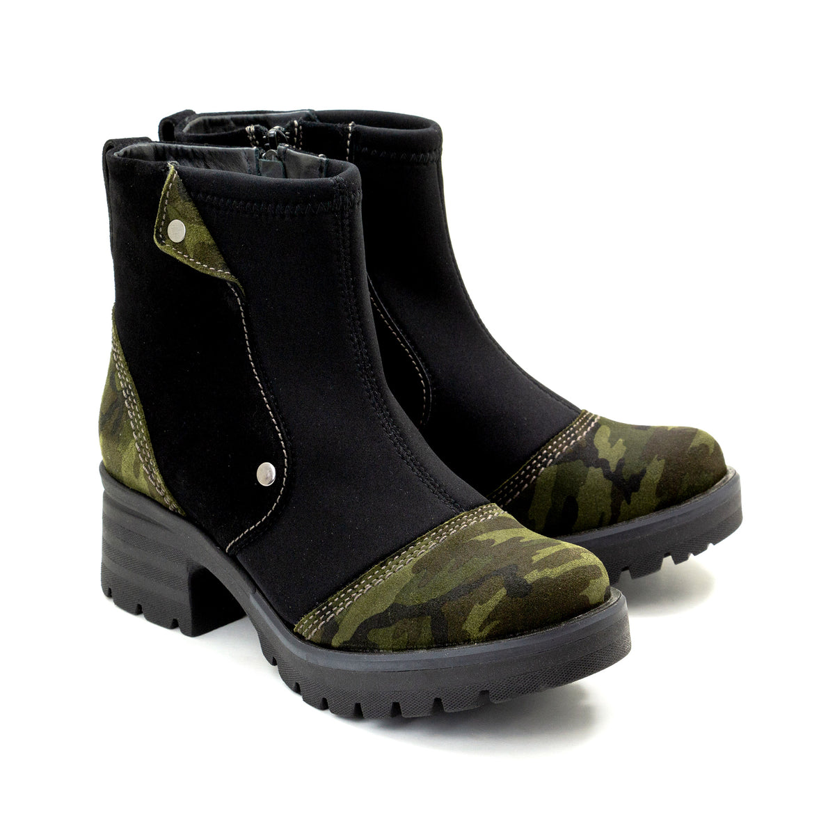 Kitty Suede & Neoprene Ankle Boot