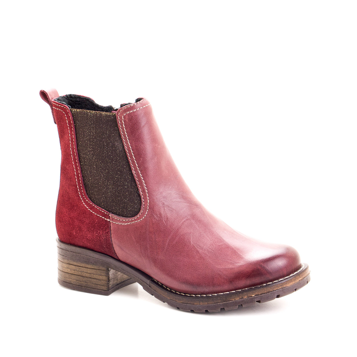 Kourtney Scrunched Leather Chelsea Boot