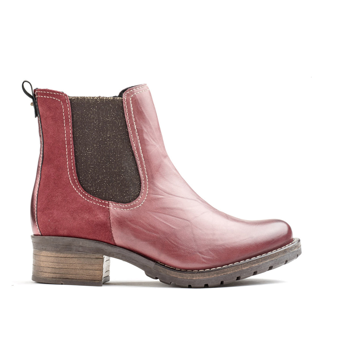 Kourtney Scrunched Leather Chelsea Boot