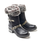Kya Mid-Calf Leather & Fur Boot