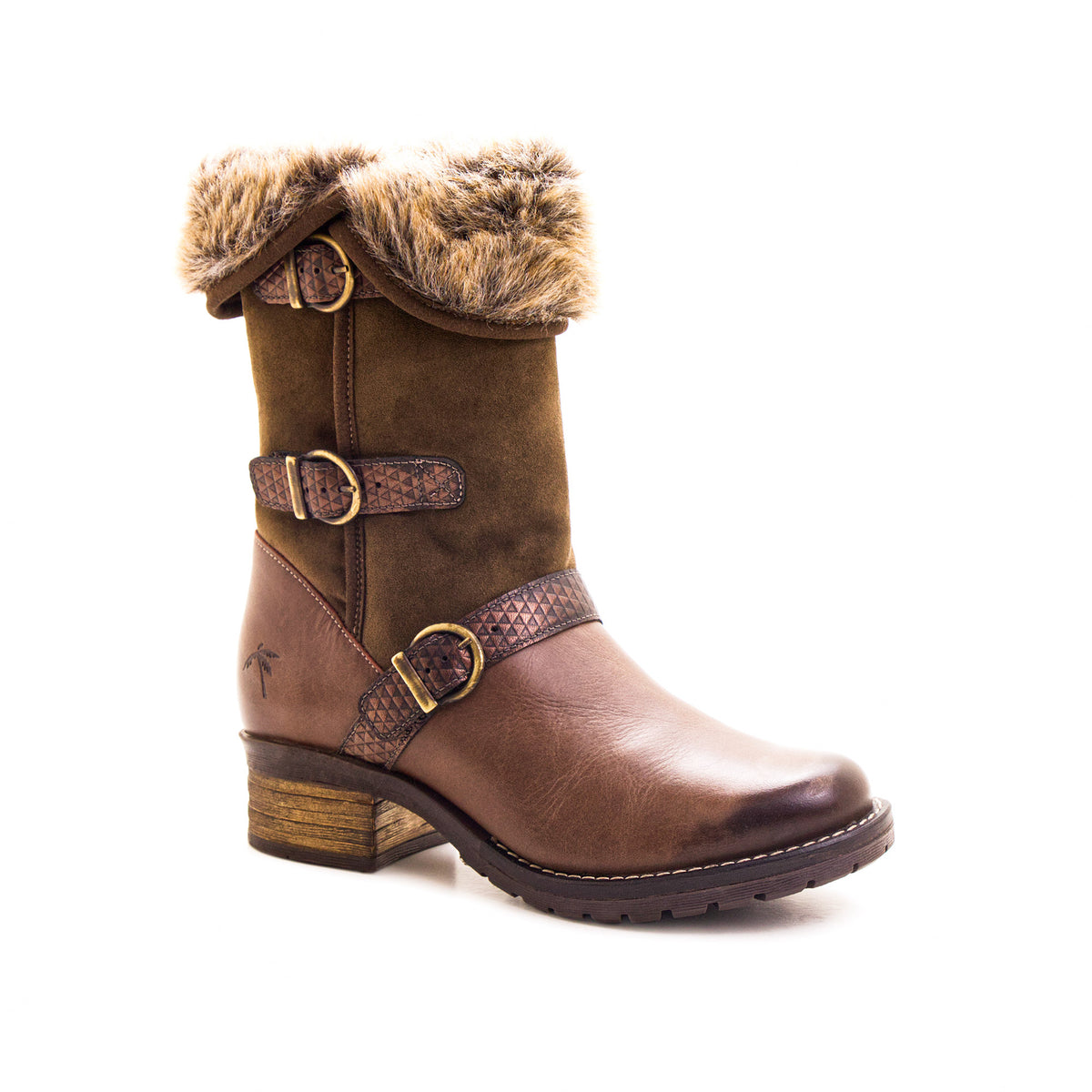 Kya Mid-Calf Leather & Fur Boot