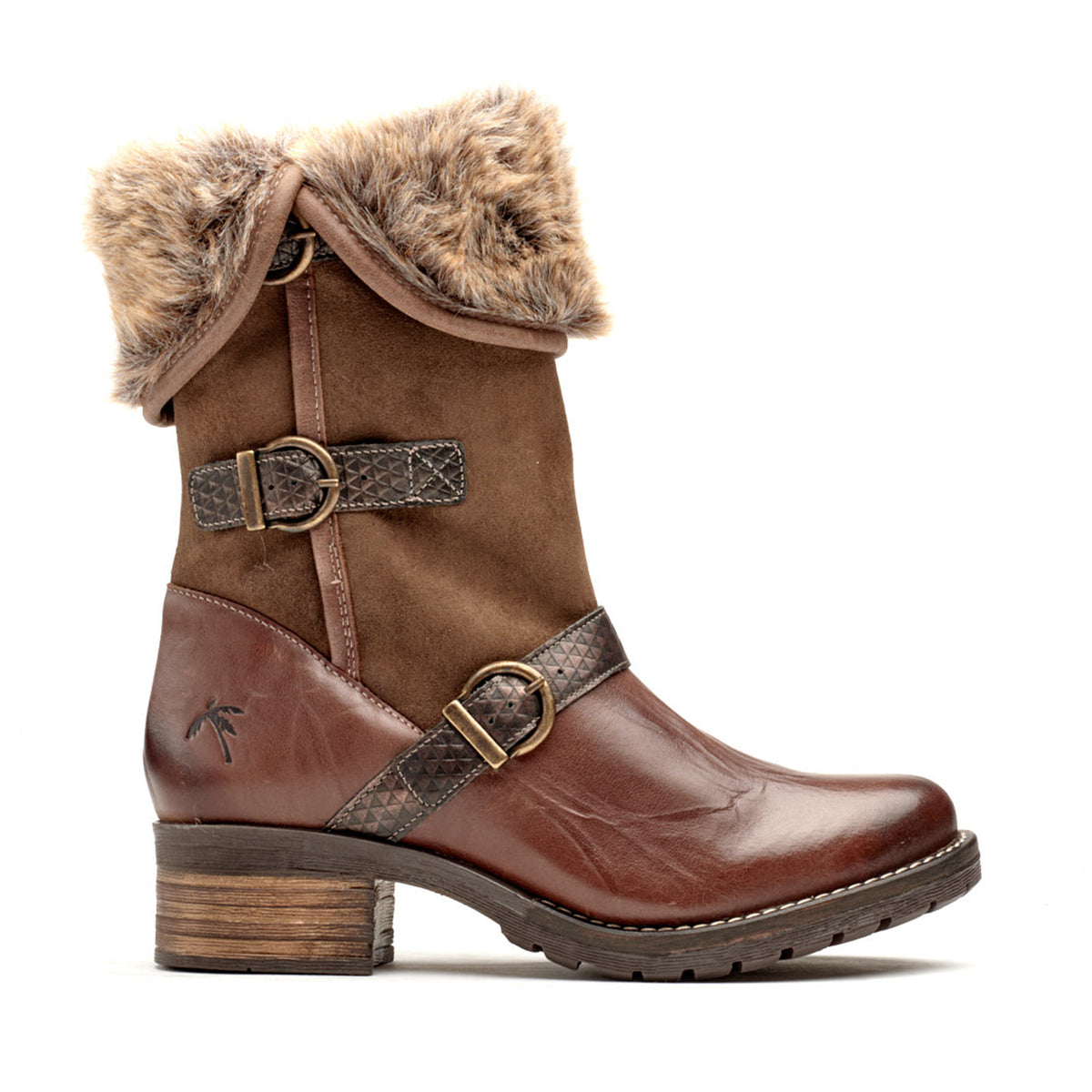 Kya Mid-Calf Leather & Fur Boot