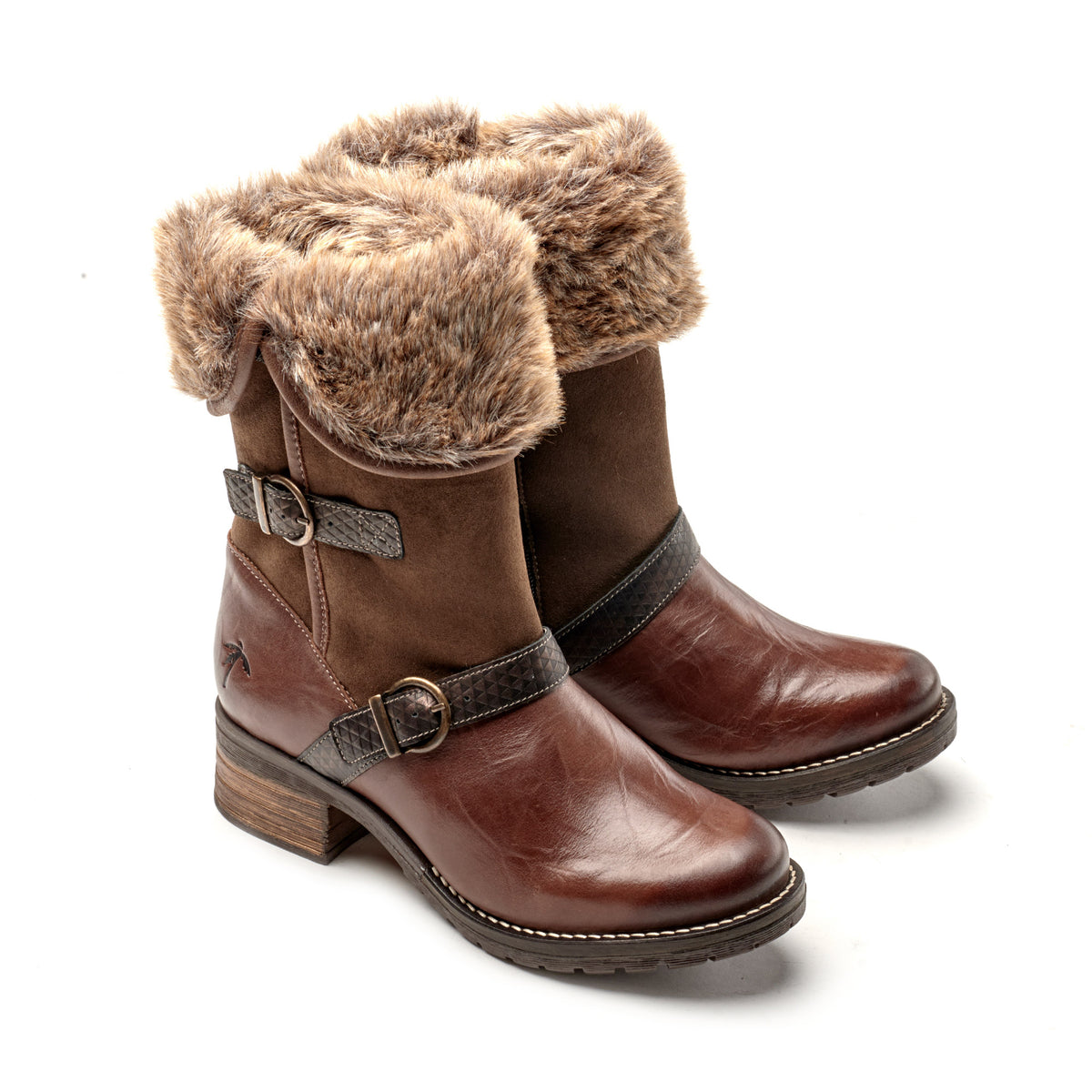 Kya Mid-Calf Leather & Fur Boot