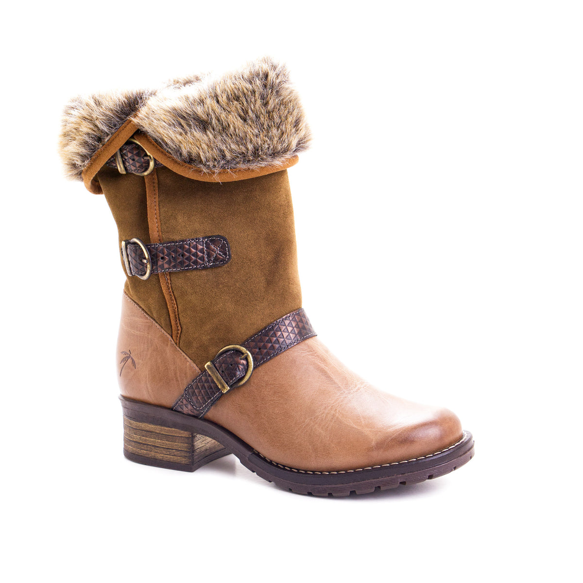 Kya Mid-Calf Leather & Fur Boot