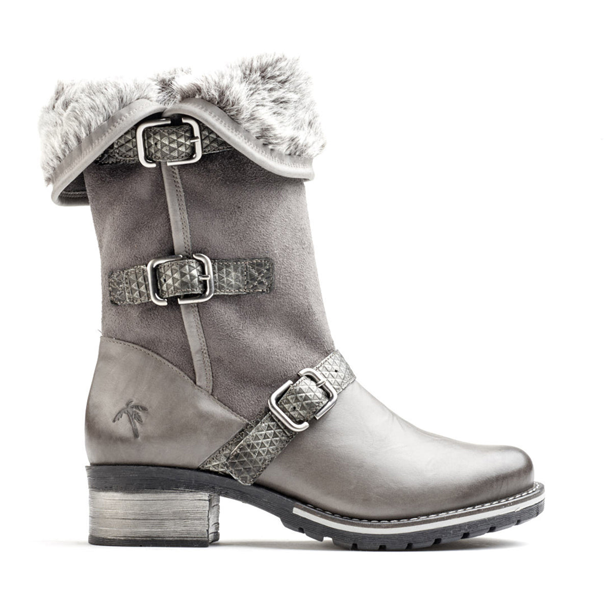 Kya Mid-Calf Leather & Fur Boot