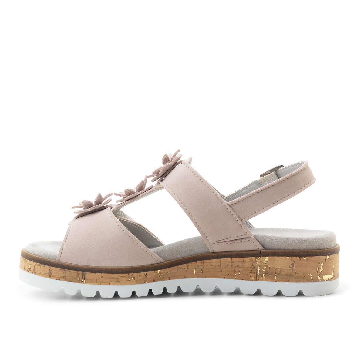 Rosine Leather Flower Adjustable Sandals