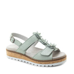 Rosine Leather Flower Adjustable Sandals