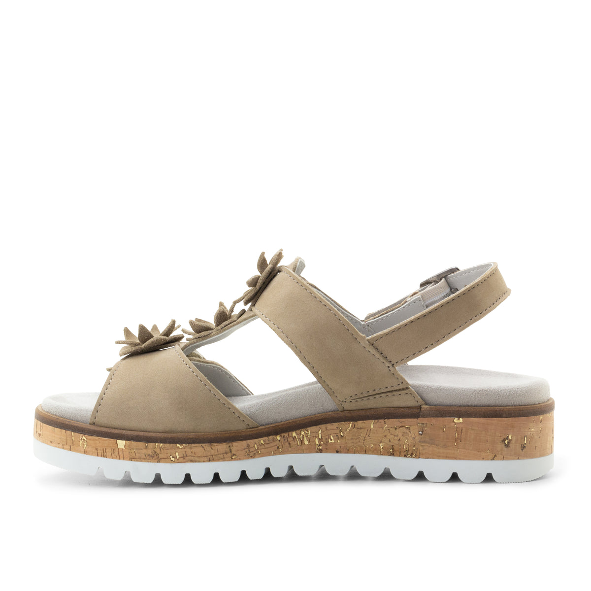 Rosine Leather Flower Adjustable Sandals