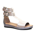 Sophie Metallic Leather Gladiator Sandals