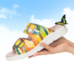 Terry Slip-On Leather Sandal in Colorful Prints