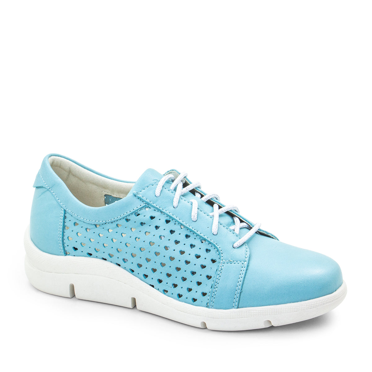 Vivian Perforated Leather Lace-Up Shoe