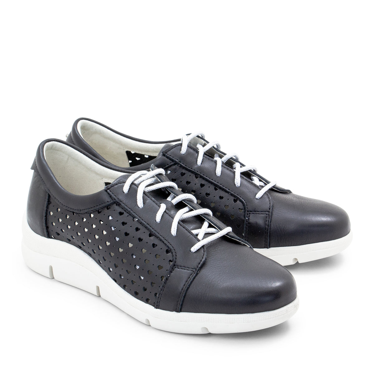 Vivian Perforated Leather Lace-Up Shoe