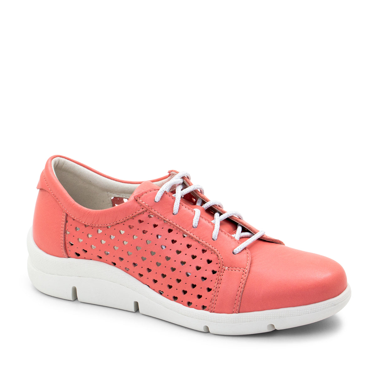Vivian Perforated Leather Lace-Up Shoe