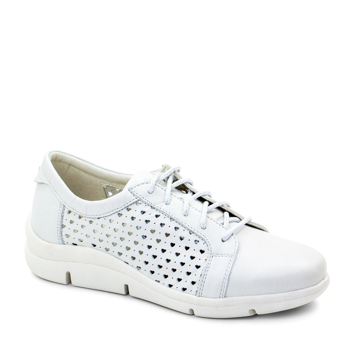 Vivian Perforated Leather Lace-Up Shoe