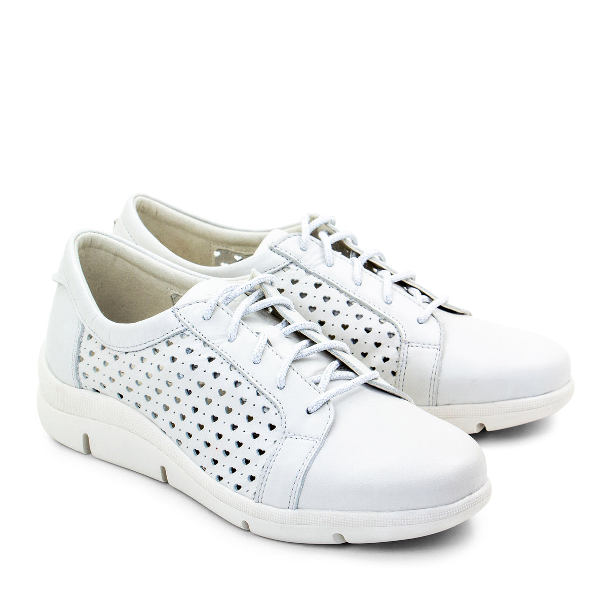 Vivian Perforated Leather Lace-Up Shoe