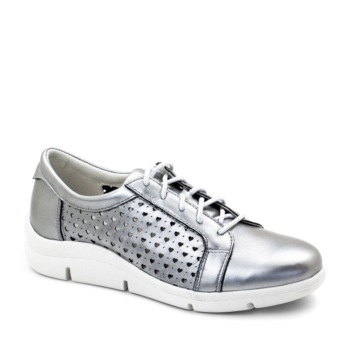 Vivian Perforated Leather Lace-Up Shoe