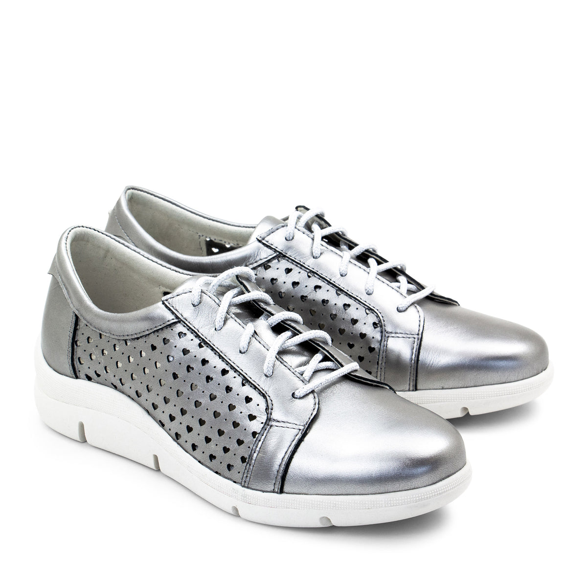 Vivian Perforated Leather Lace-Up Shoe